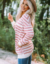 Striped Dropped Shoulder Longline Top