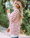 Striped Dropped Shoulder Longline Top