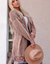 Heathered Open Front Longline Cardigan
