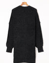 Heathered Open Front Longline Cardigan
