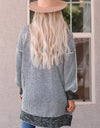 Heathered Open Front Longline Cardigan