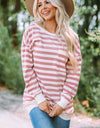 Striped Dropped Shoulder Longline Top