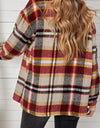 Plaid Pocketed Button Down Shacket