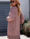 Heathered Open Front Longline Cardigan