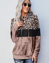 Leopard Color Block Hoodie