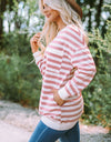 Striped Dropped Shoulder Longline Top