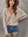 Zip-Up Distressed Hooded Cardigan