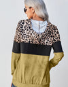 Leopard Color Block Hoodie