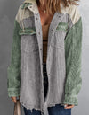 Snap Front Hooded Corduroy Shacket
