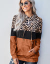 Leopard Color Block Hoodie