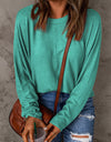 Seam Detail Round Neck Long Sleeve Top