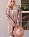 Heathered Open Front Longline Cardigan