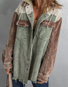 Snap Front Hooded Corduroy Shacket
