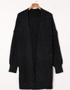 Heathered Open Front Longline Cardigan