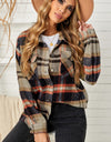 Plaid Pocketed Button Down Shacket
