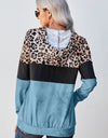 Leopard Color Block Hoodie