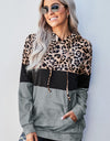 Leopard Color Block Hoodie