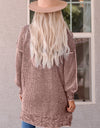 Heathered Open Front Longline Cardigan