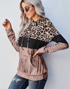 Leopard Color Block Hoodie