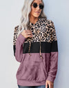 Leopard Color Block Hoodie