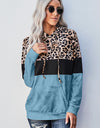 Leopard Color Block Hoodie