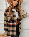 Plaid Pocketed Button Down Shacket