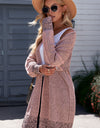 Heathered Open Front Longline Cardigan