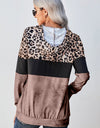 Leopard Color Block Hoodie