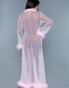 BW1650CP Marabou Robe Candy Pink