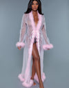 BW1650CP Marabou Robe Candy Pink