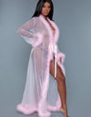 BW1650CP Marabou Robe Candy Pink