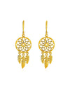 Dream Catcher Earrings in 14k Yellow Gold