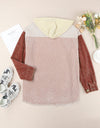 Snap Front Hooded Corduroy Shacket