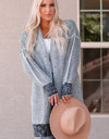 Heathered Open Front Longline Cardigan
