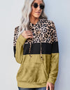 Leopard Color Block Hoodie