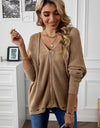 Zip-Up Distressed Hooded Cardigan