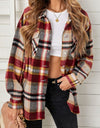 Plaid Pocketed Button Down Shacket