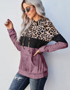 Leopard Color Block Hoodie