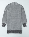 Heathered Open Front Longline Cardigan