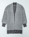 Heathered Open Front Longline Cardigan
