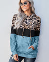 Leopard Color Block Hoodie