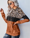 Leopard Color Block Hoodie