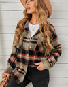 Plaid Pocketed Button Down Shacket