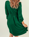 Button Down Long Sleeve Dress with Pockets
