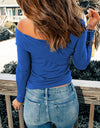 V-Neck Long Sleeve Top