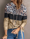 Leopard Color Block Hoodie