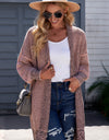 Heathered Open Front Longline Cardigan