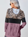 Leopard Color Block Hoodie